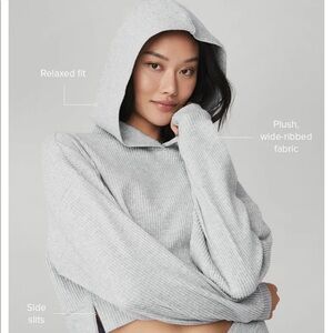 ALO yoga muse hoodie, grey, size L, excellent condition
